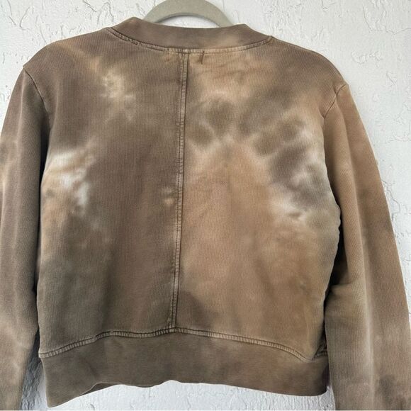 COTTON CITIZEN Sweatshirt Women XS Moss Haze Tie Dye Crop Long Sleeve Crew - Picture 3 of 7